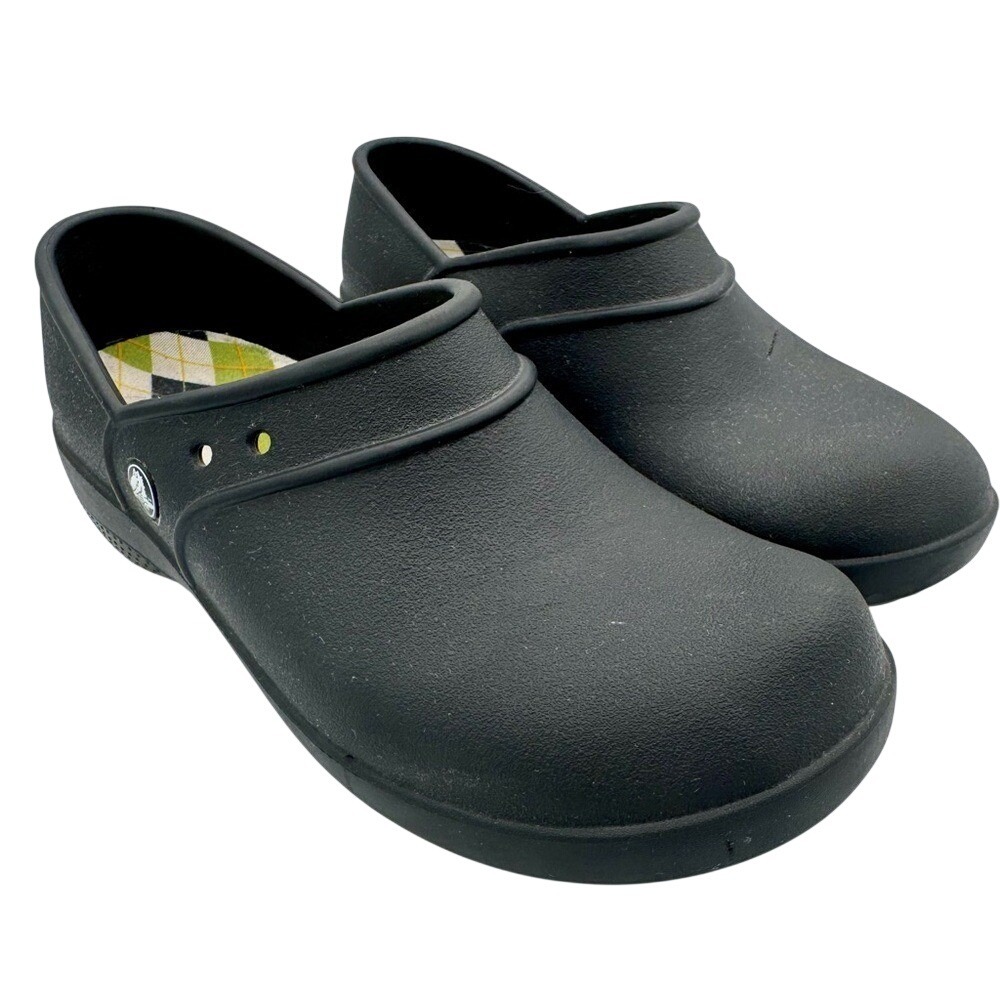 Crocs Neria Pro II Work Clogs Women's 9 Black Slip resistant Shoes